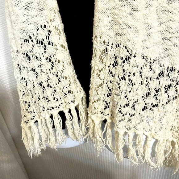 Oh MG! Sweater Cardigan Fringed Open Front Casual‎ - Picture 2 of 5